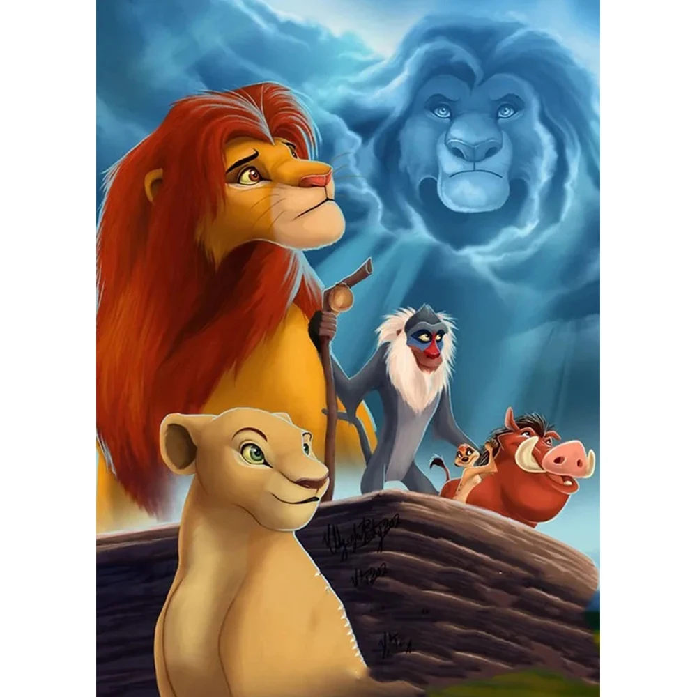 

Disney Animal Diamond Mosaic The Lion King Friends 5D DIY Painting Embroidery Cross Stitch Kits Picture Of Rhinestones Wall Art