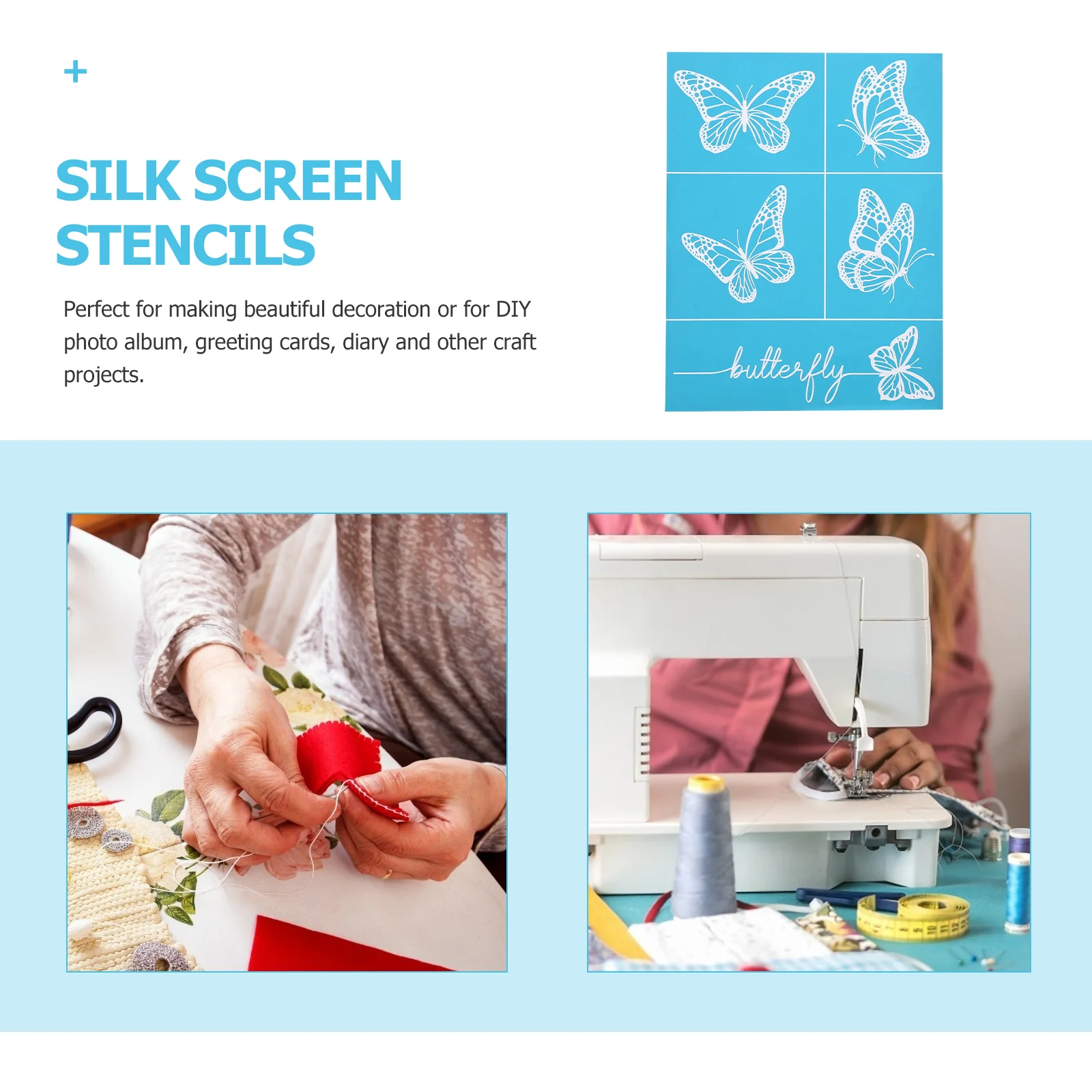 

Screen Stencils Silk Printing Stenciltransfer Reusable Mesh Adhesive Paper Polymer Clay Wood Print Wooden Board Washable Diy