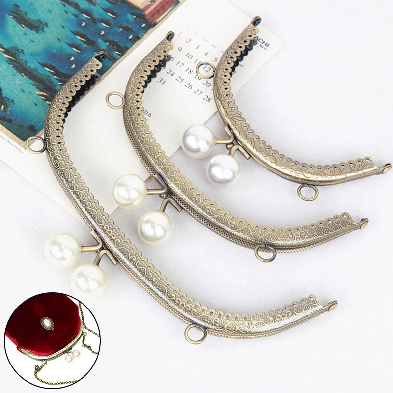 

8.5/12.5/16.5/20.5cm DIY Metal Crooked Frame Purse Handle Coin Bags Metal Kiss Clasp Lock Frame Accessories