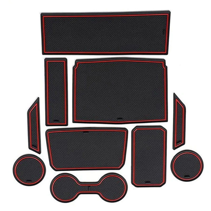 

10 Pcs Center Console Liner Mats Door Pocket Liners For 2021 2022 For FORD For BRONCO Accessories