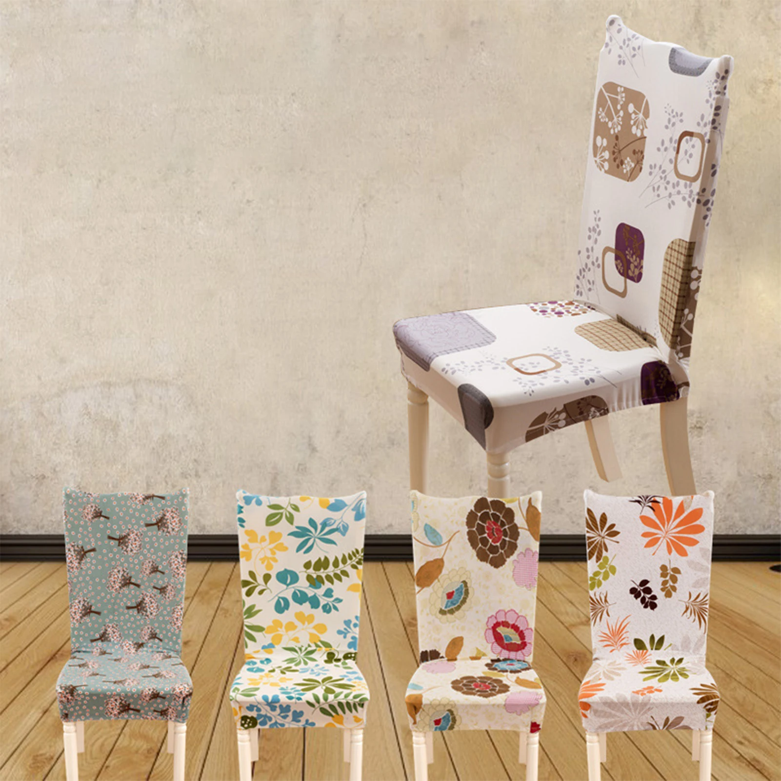 

Dining Chair Cover Stretch Chair Seat Covers Removable Chair Slipcovers Washable Chair Protector For Home Restaurant Banquet