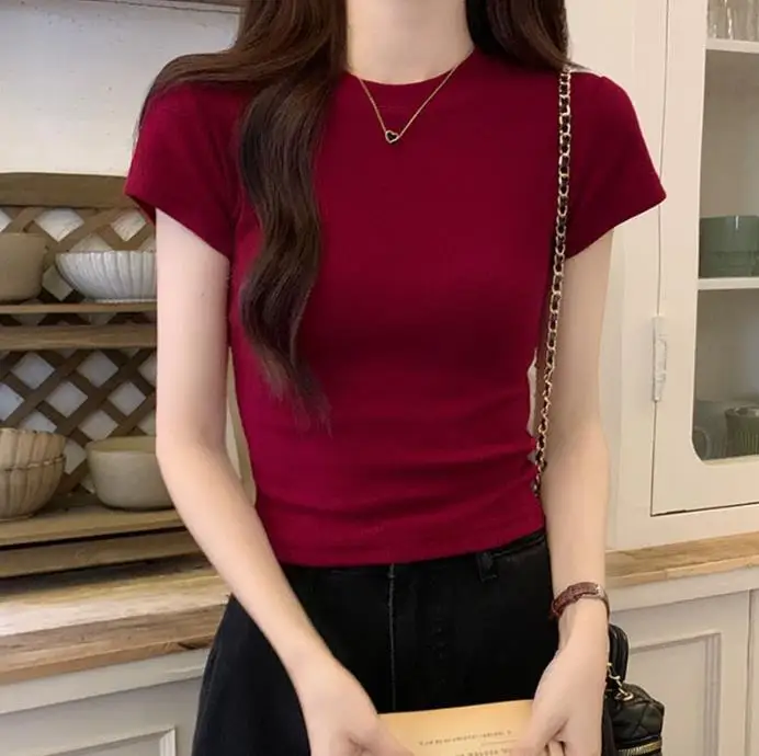 

Short white top for women in summer