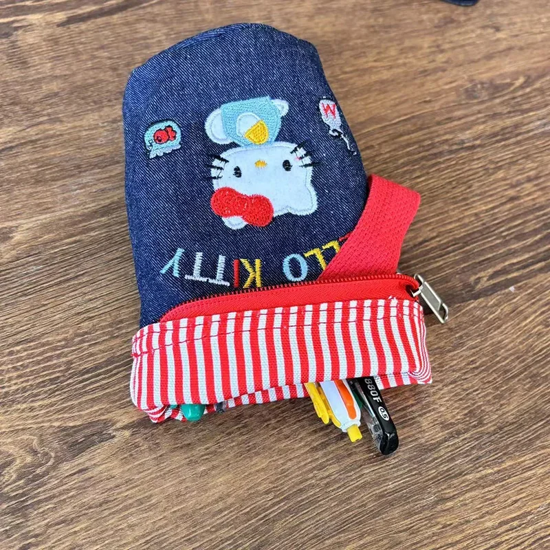 Новинка канцелярские сумки Hello Kitty милый вельветовый органайзер для ручек в стиле