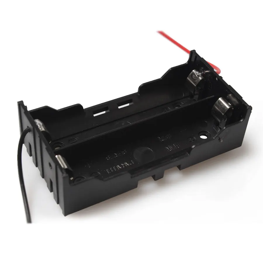 

100PCS/lot Wholesale Plastic DIY 18650 Battery Box With Wire Lead For 2 x 18650 Box Holder Leads Eletronic Digital