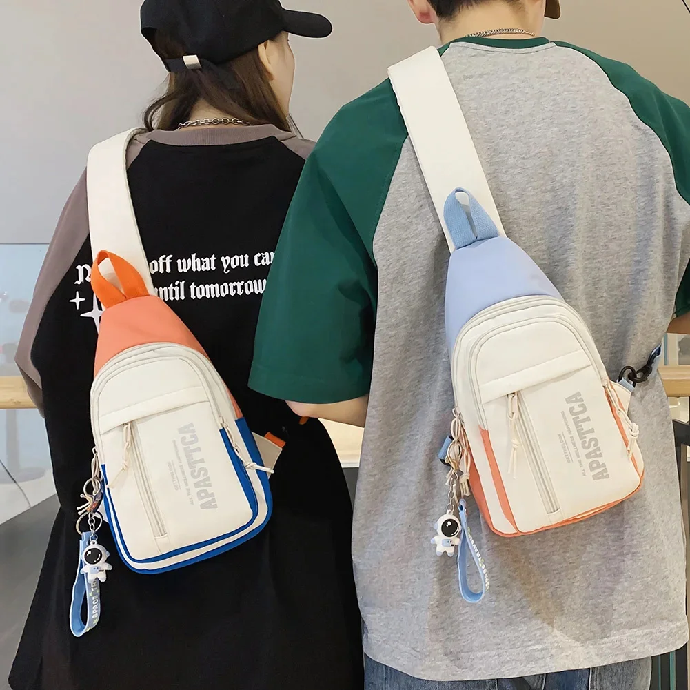 

2023 Small Chest Bag Men Women Sling Waist Pack Phone Pocket Cross Body Shoulder Bag Fanny Pack Waterproof Male Handbag Outdoor