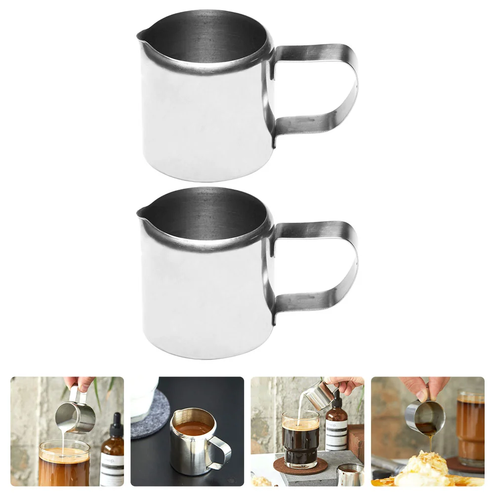 

2Pcs Sauce Dispenser Cream Holder Coffee Making Tool Mini Jug for Storage Shop