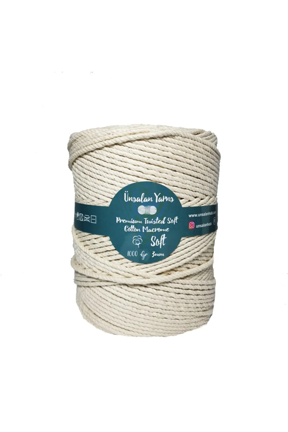 

3mm 3 twist taranable cotton macrame ecru 1 Kg 250 + 1 Kg + m knitting rope hobby supplies & entertainment life