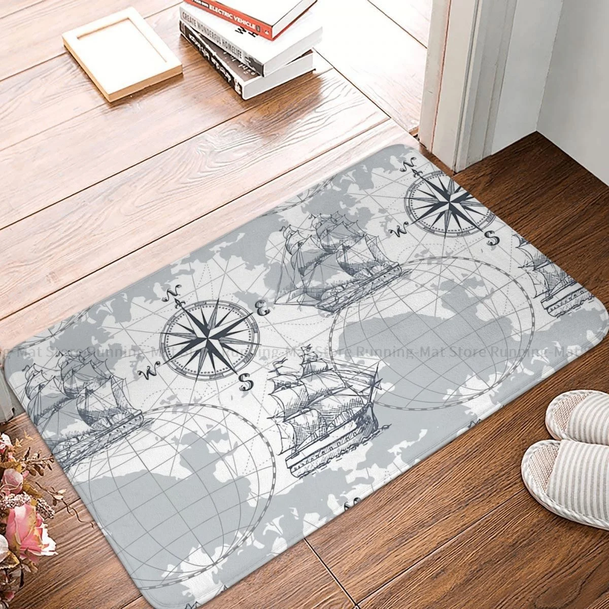 

Anchor Non-slip Doormat Living Room Mat Sea Life Sailing Lover Hallway Carpet Entrance Door Rug Indoor Decorative