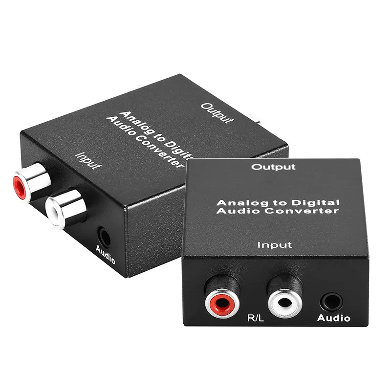 

Аналоговый-цифровой аудио преобразователь для PS3 Xbox Player R/L 2RCA 3,5 мм AUX к цифровому коаксиальному Toslink оптический аудио адаптер SPDIF