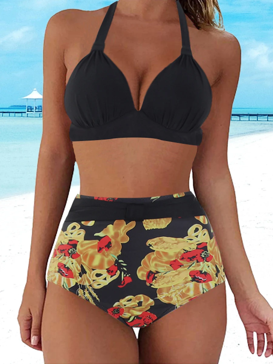 Комплект бикини с лямкой на шее