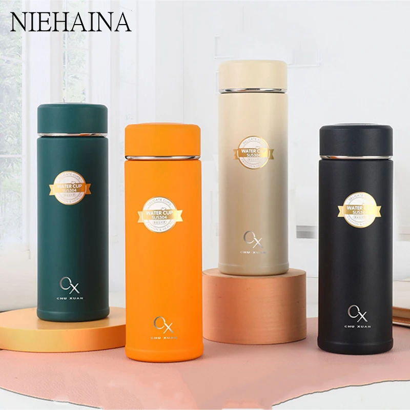 

Thermal Water Bottle Insulated Cup New Spray 304 Stainless Steel Water Bottle Keeps Cold And Heat Straight Drinking Cup