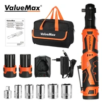 valuemax 55nm cordless electric wrench 12v ratchet wrench set removal screw nut car repair tool
