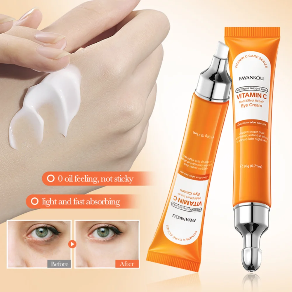 Крем с витамином С под глазами Crema Antiojeras Antiarrugas Hombre Ojeras Oscuras Eliminacion против морщин