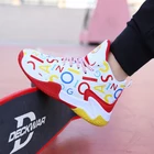 Детская кожаная обувь для баскетбола, спортивная обувь для начальной школы, детская обувь для мальчиков и девочек, Нескользящие кроссовки для бега