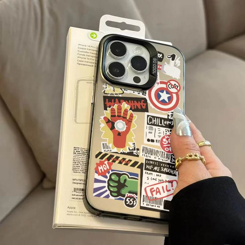 Чехол для телефона с логотипом Marvel Мстители Xiaomi 14 13 12 11 T Lite Pro POCO F6 F3 F4 X6 X3 X5 C50 C51 M2 M3
