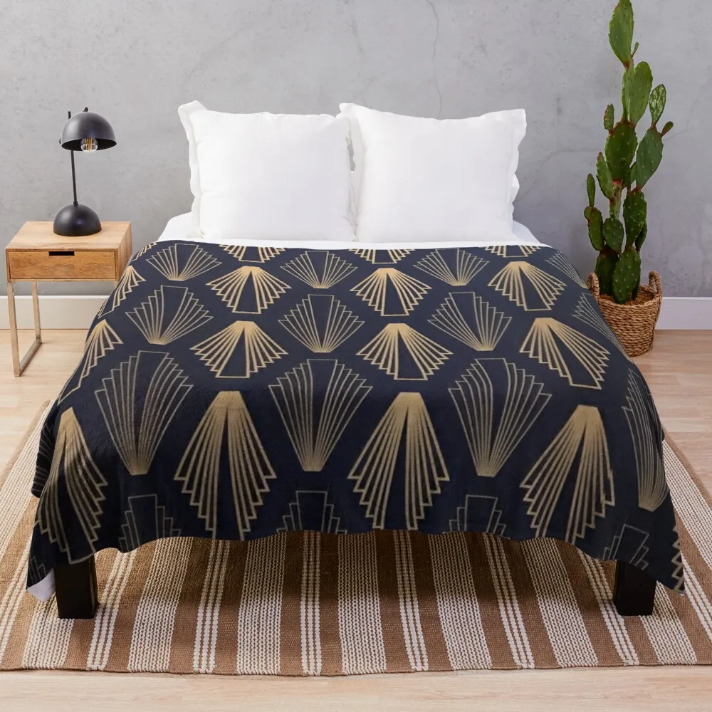 

Art Deco Throw Blanket Soft Plaid Furry Blanket