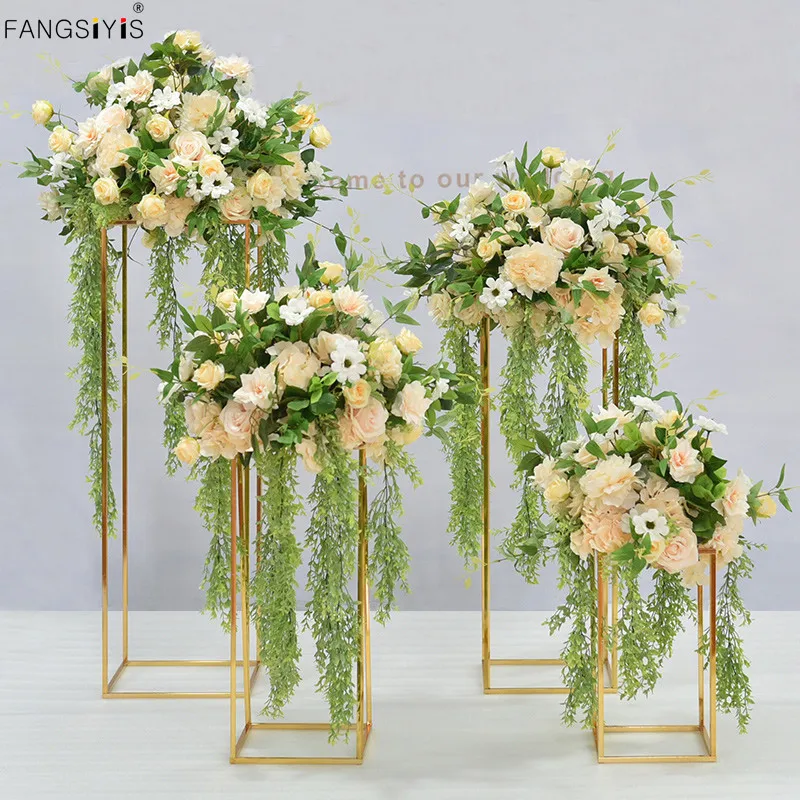 

4PCS/set Artificial Flower Table Centerpiece Wedding Decor Road Lead Bouquet DIY Wisteria Vine Flores Ball Silk Party Event