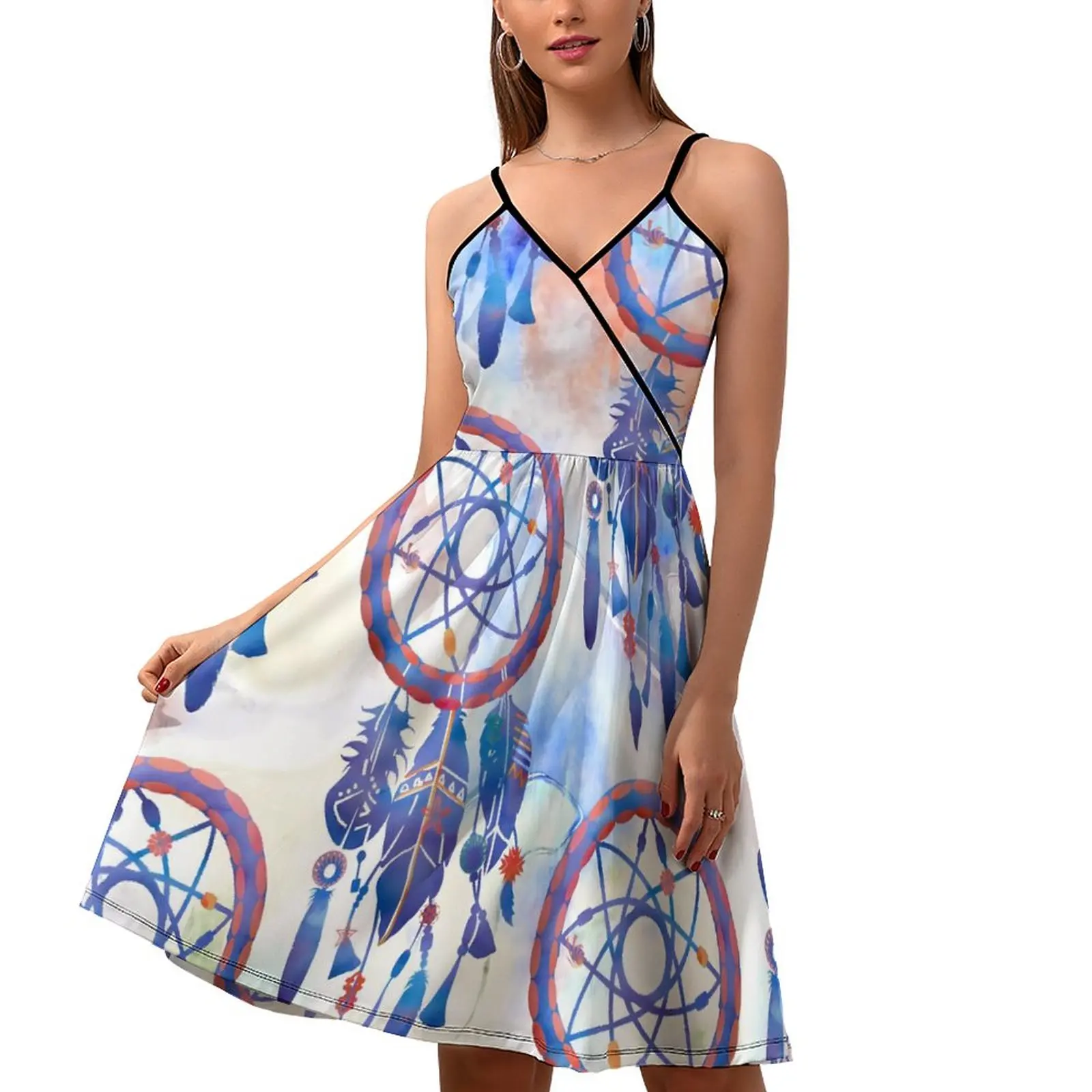 

Женское платье с открытыми плечами, Повседневное платье с принтом в стиле бохо