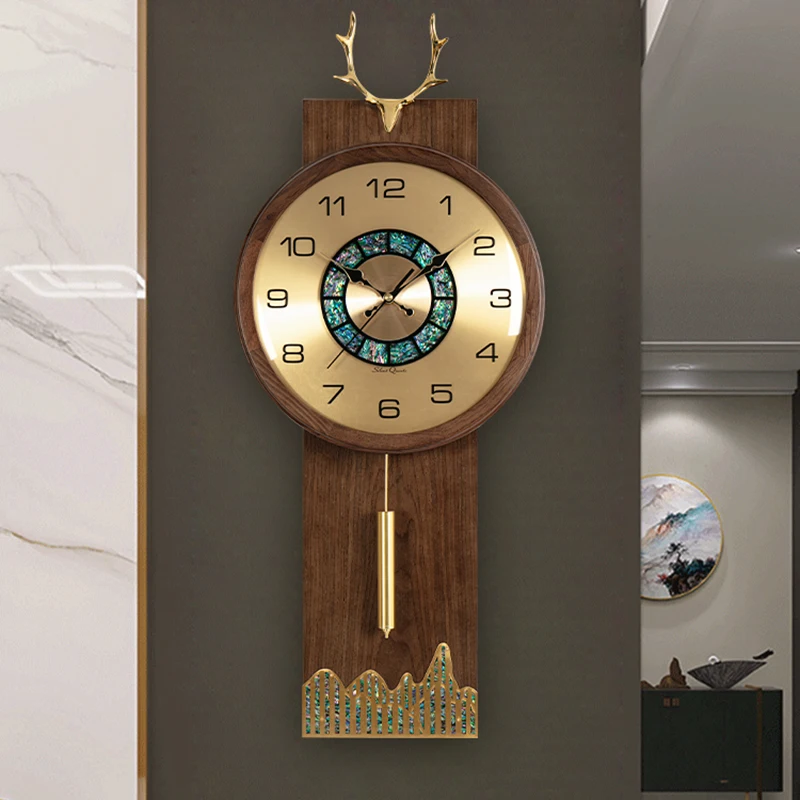 

Large Wooden Wall Clock Silence Mechanism Bedroom Minimalist Retro Clock Big Size Alarm Reloj Pared Kitchen Decoration ZLXP