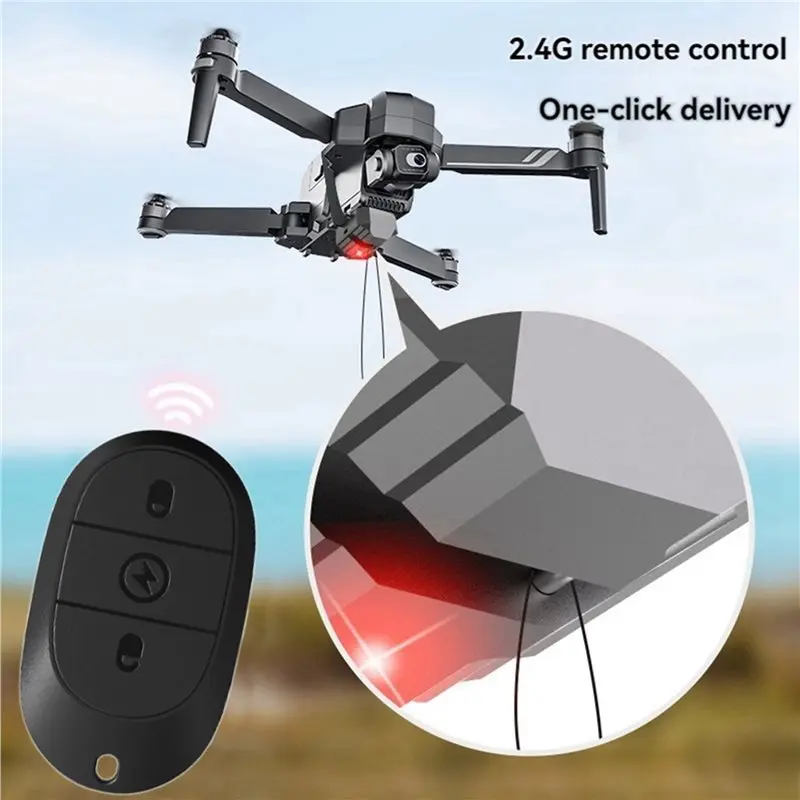 Фото Система сброса груза A98T 4X для дронов DJI Mini 4 Pro/Mini 3 Pro/Mini SE/Mini 2/2 SE для рыбалки, бросания приманок, свадебных колец, подарков №5