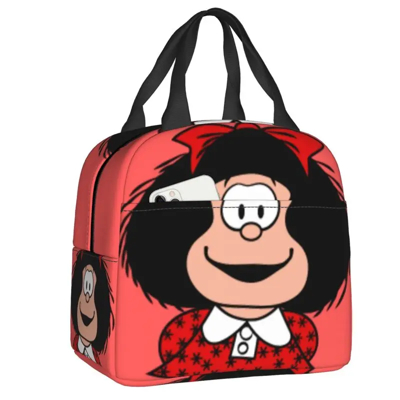 

Kawaii Mafalda, теплоизолированные ланч-пакеты, Женский мультяшный ланч-контейнер для кемпинга на открытом воздухе, путешествий, контейнер для еды