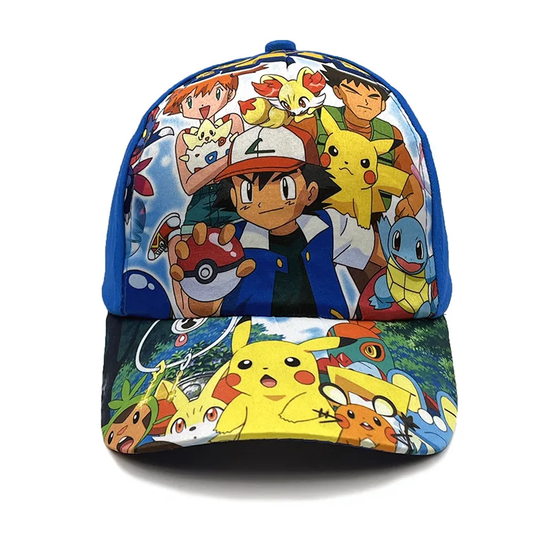 

Pokemon Summer Baseball Cap for Boys Girls Kids Anime Figure Pikachu Cool Outdoor Sports Hip Hop Sun Hat Caps toys Birthday Gift