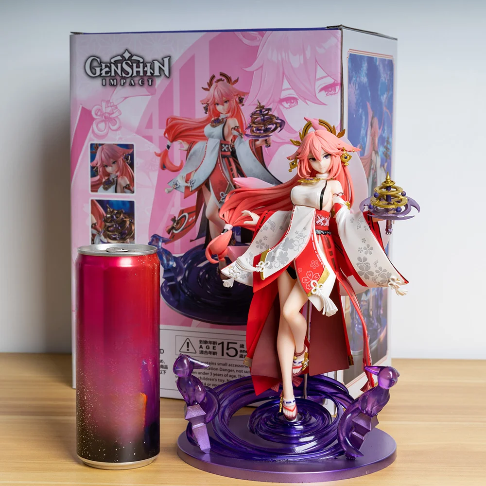Yae Miko 26cm Game Kawaii Anime Action Figurine Hot Girls Collection Dolls Gift Toys For Boy