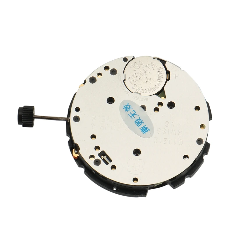 For ETA G10.212 Quartz Watch Movement with Stem & Battery 6 Pin Date At Watch Repair Parts