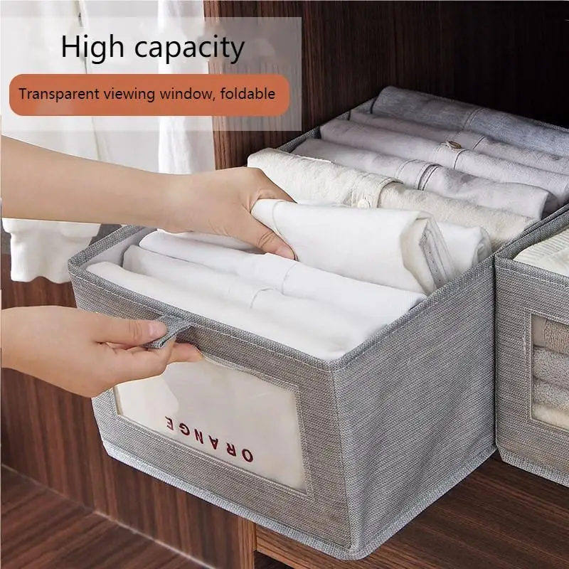

Wardrobe Clothes Sorting Box Foldable Fabric Storage Box Household Coverless Storage Box Sundries Storage Large-Capacity Box
