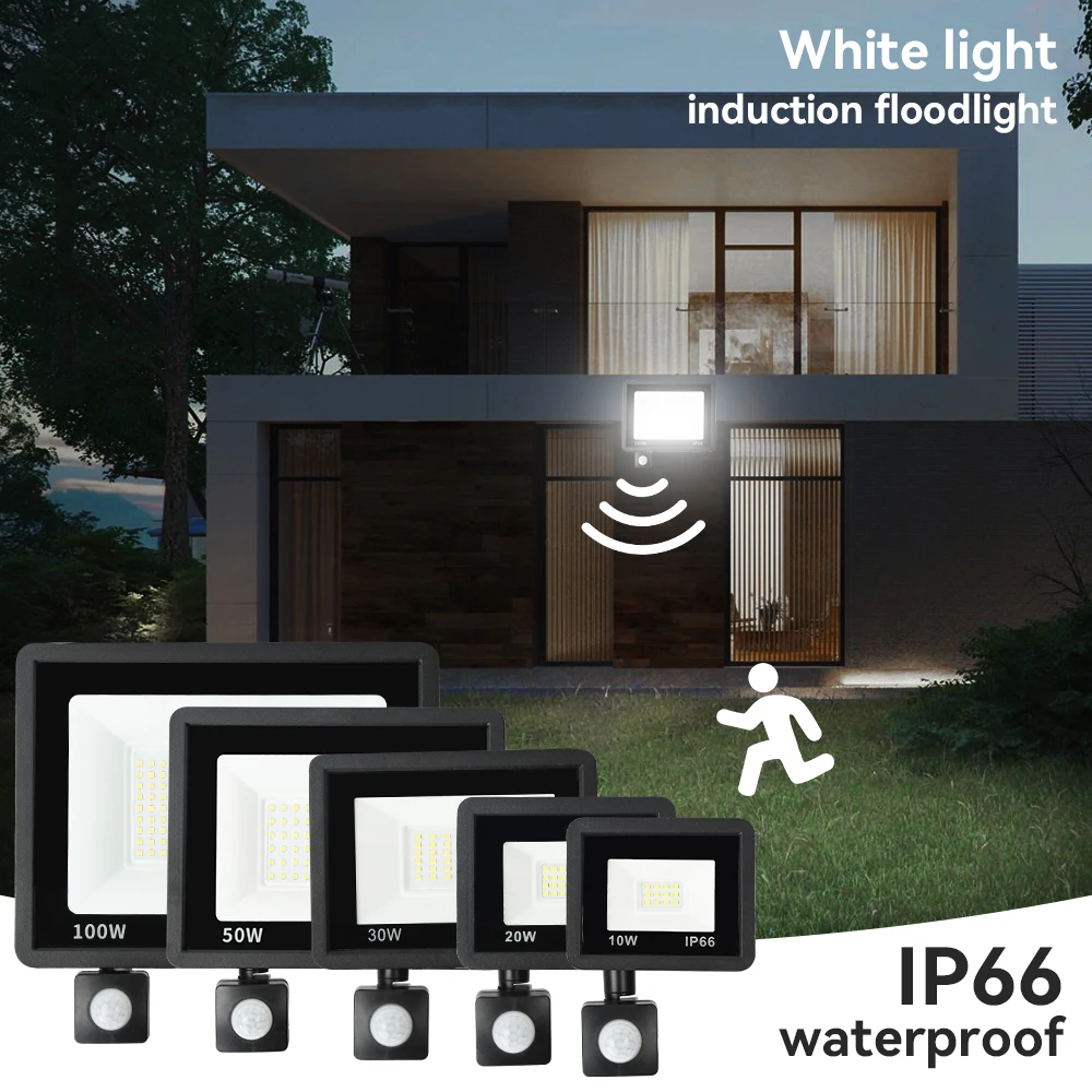 

Светодиодный прожектор с датчиком движения D, белый/теплый белый, IP66, 220В