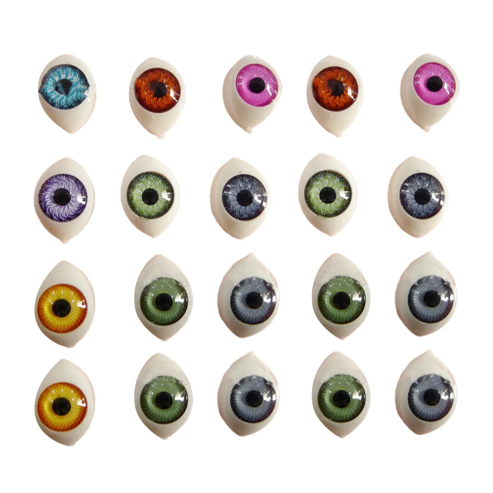 

100PCS Simulated Hemisphere Eyeballs Fake Eyes Decor Creative DIY Accessories for Kids Craftsman Phone Case (12x16MM Mixed