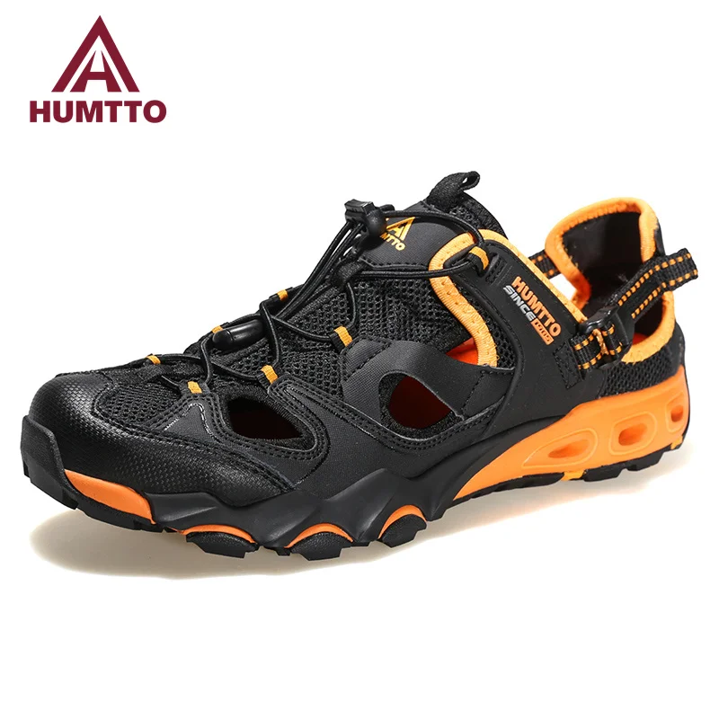 HUMTTO Summer Wading Shoes Mens Breathable Beach Water Sneakers for Men 2022 Sports Sandals Trekking Outdoor Man Hiking Shoes