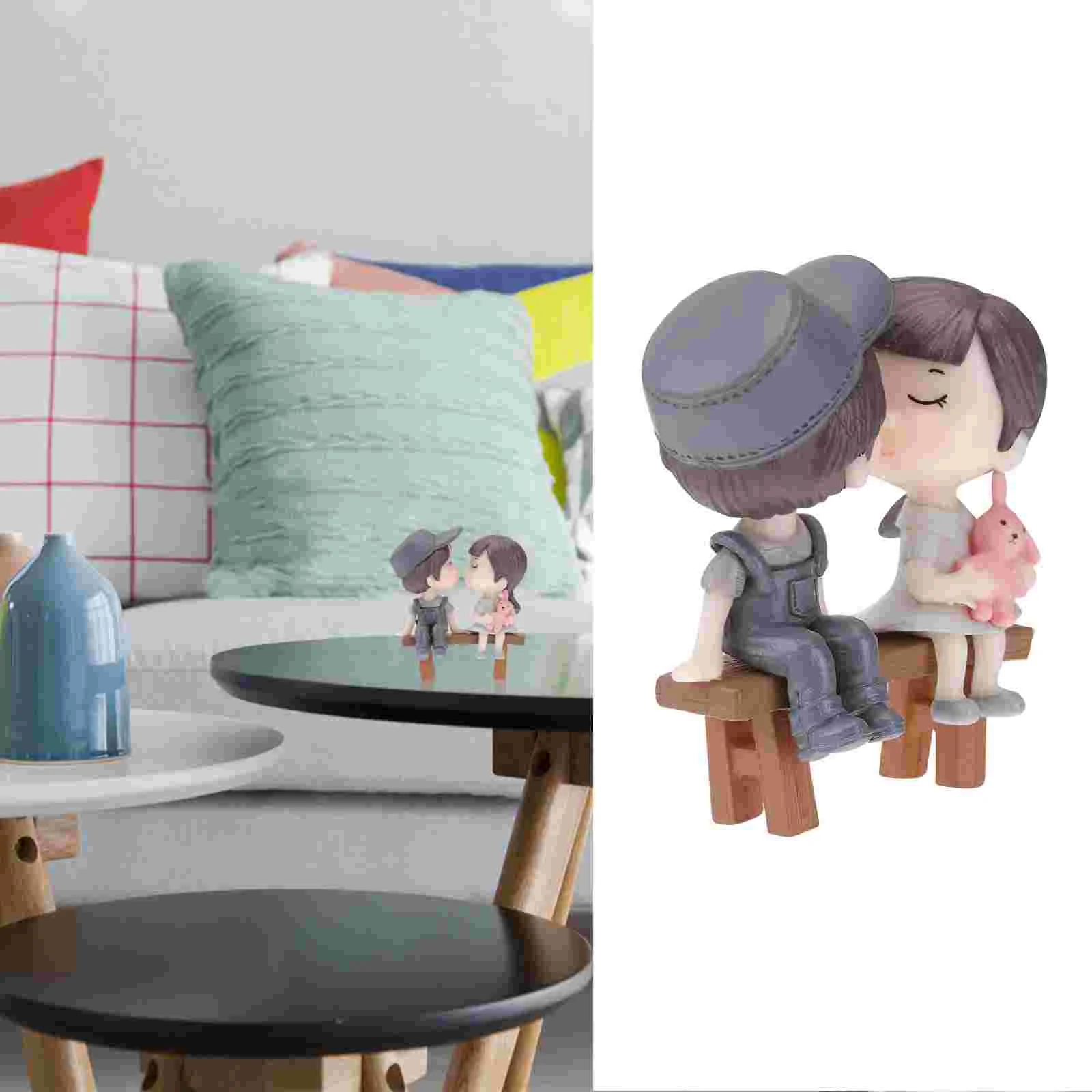 

Couplestatue Figurine Figurines Bonsai Human Friendship Statues Sculptures Wedding Crafts Decorations Her Love His Kissing