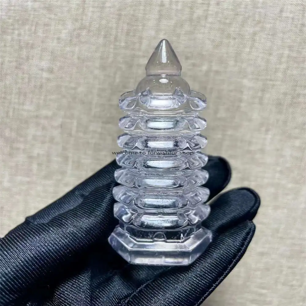 

Natural White Crystal Wenchang Tower 7-story Feng Shui Ornaments To Help Home And Middle School Students Home Decorations Study