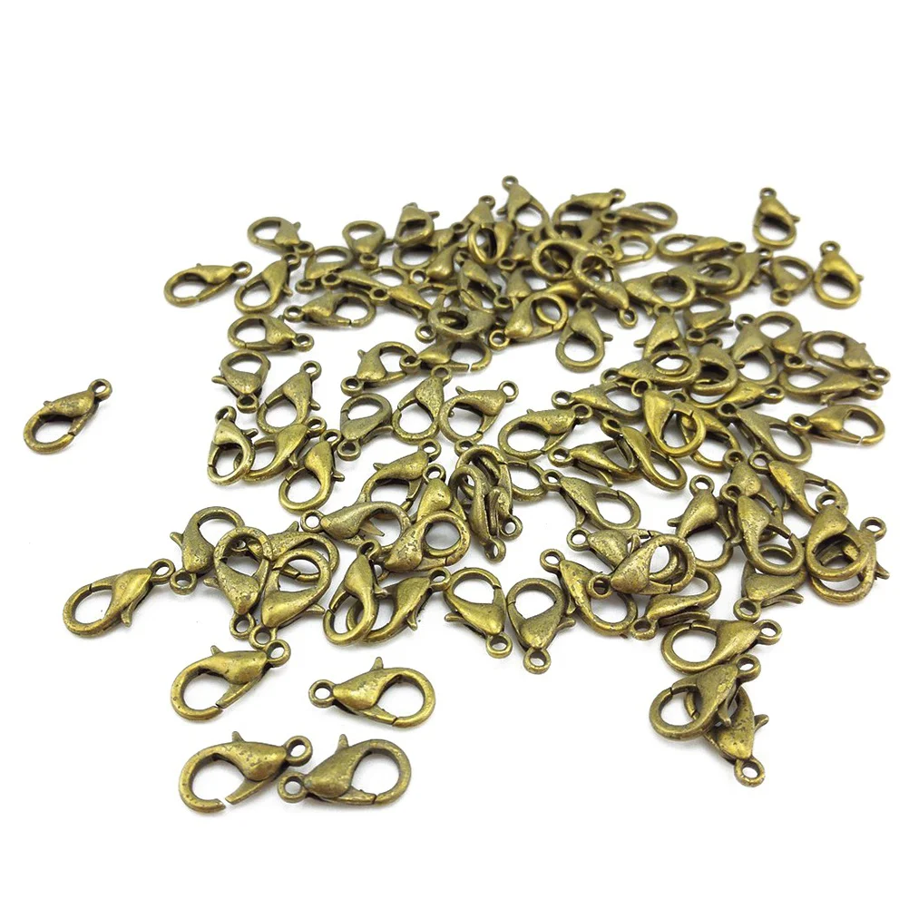 

100 Pcs Connection Buckle Brass Fasteners Necklace Making Supplies DIY Pendant Clasp