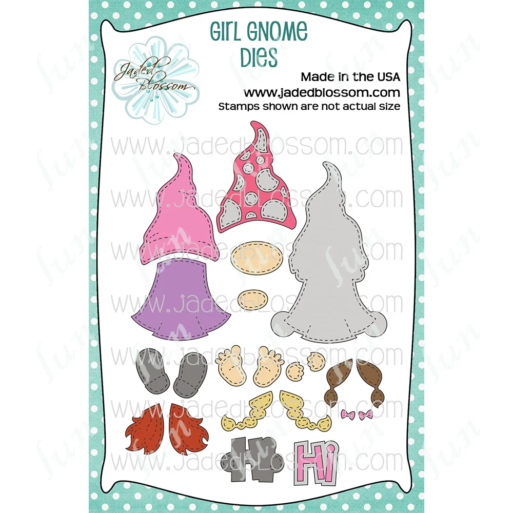 

2022 Girl Gnome Witch Hat Shape Metal Cutting Dies for Embossing Diy Paper Card Scrapbooking Photo Album Coloring Decor Stencils