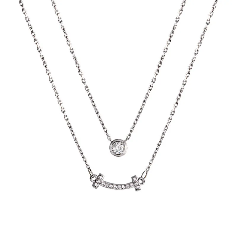 

Женское Ожерелье 2022, роскошное Двухслойное ожерелье, женское простое индивидуальное и холодное ожерелье с цепочкой до ключиц