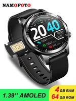 2022 new 4g smart watch amoled 4gb64gb camera smartwatch wi fi sim card video heart rate gps barometer air pressure men watches