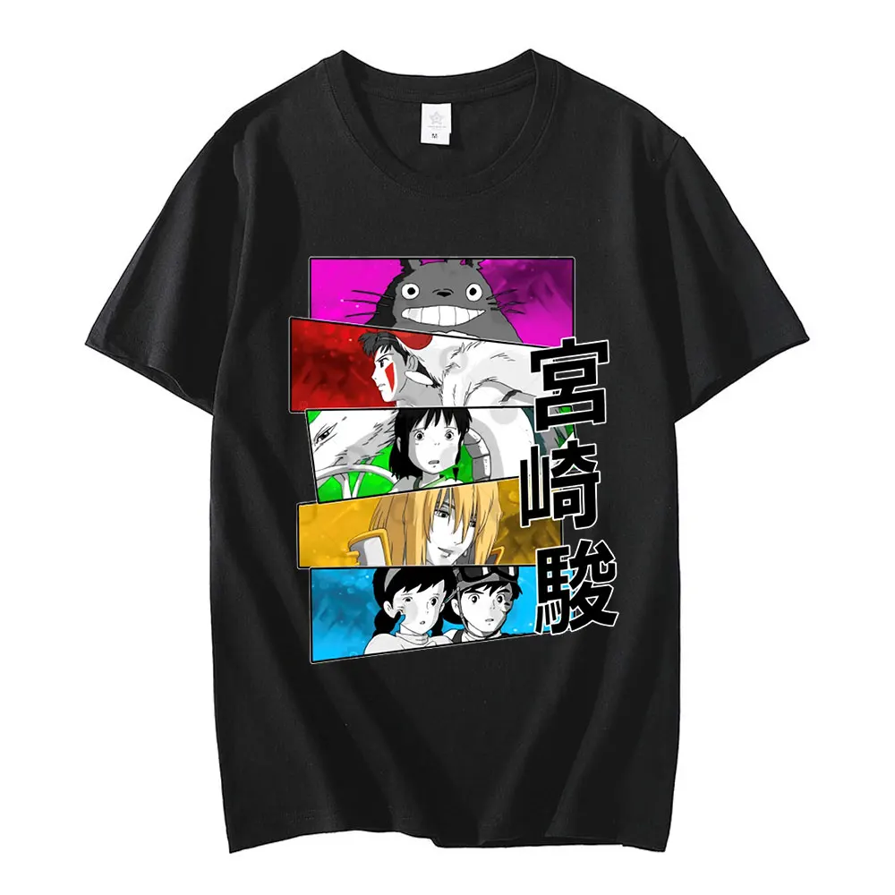 

Totoro Harajuku Ullzang T Shirt Men Studio Ghibli Kawaii T-shirt Miyazaki Hayao Spirited Away T-shirts Cute 90s Top Tees Female