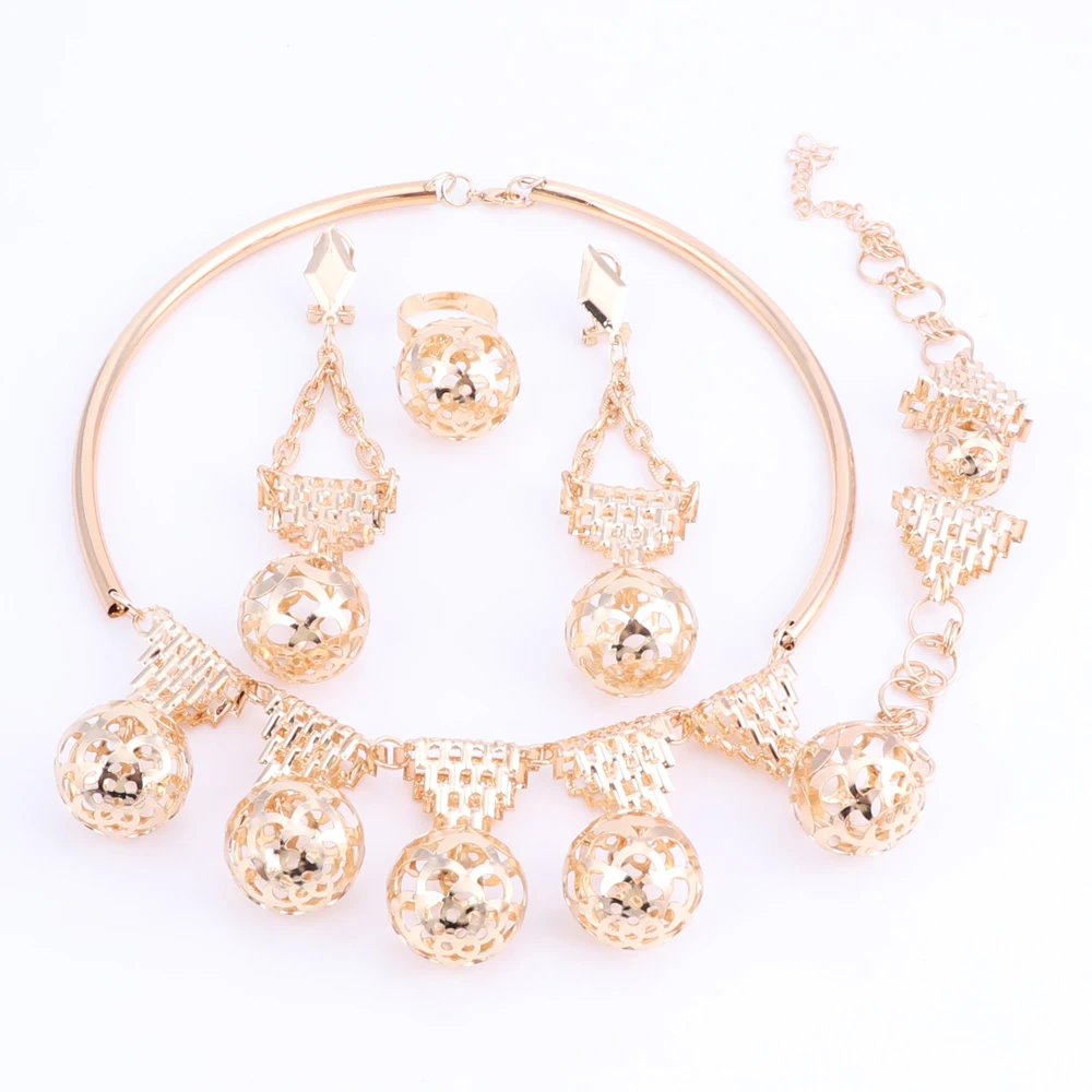 Jewelry Sets For Women African Beads Set Gold Color Party Dubai Ladies Bridal Jewellery | Украшения и аксессуары