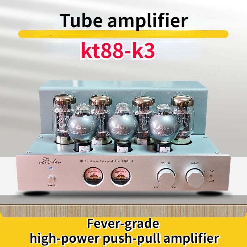 

Oldchen KT88 K3 Tube Fever Amplifier Home Theater Hi-Fi Audio Amplifier with Bluetooth 5.0 Audio Amplifier