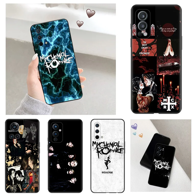 

Силиконовые черные чехлы My Chemical Romance для телефона OnePlus 10 Ace 9 8 Pro 11 R Nord ce 2 T 3Lite N10 N20 N100 N200 5G N300, чехол