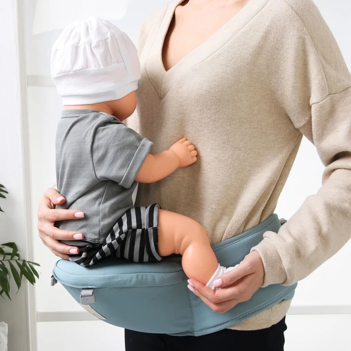 Рюкзак-кенгуру/хипсит &quotЖивотные&quot цвет голубой |