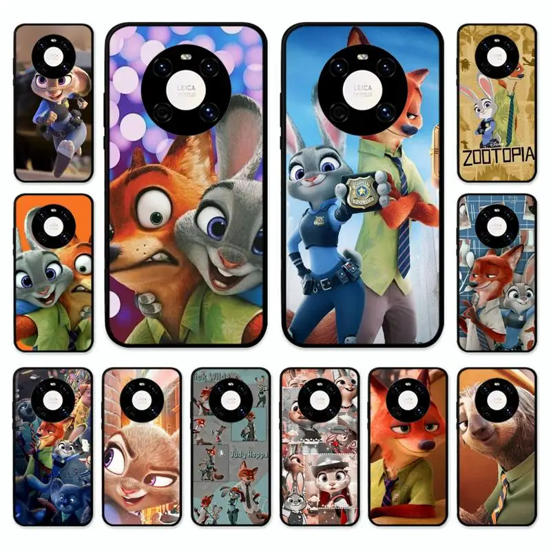 

Disney Zootopia Phone Case for Huawei Mate 20 10 9 40 30 lite pro X Nova 2 3i 7se