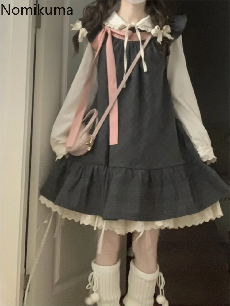 2024 женская одежда милые комплекты из 2 предметов платье трапециевидной формы с