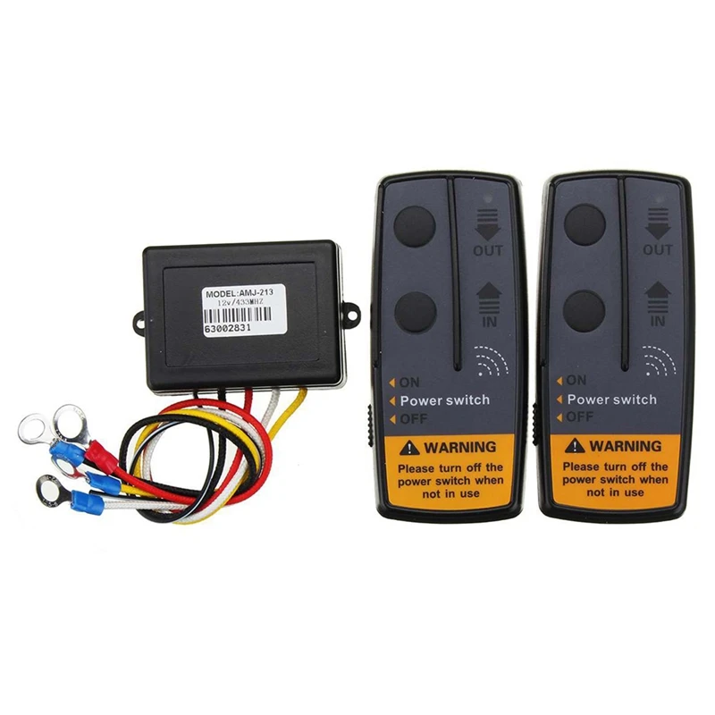 

2,4G 12V-24V цифровые беспроводные лебедки дистанционное управление комплект восстановления для Jeep Truck ATV SUV автомобильный прицеп 120W 100Ft