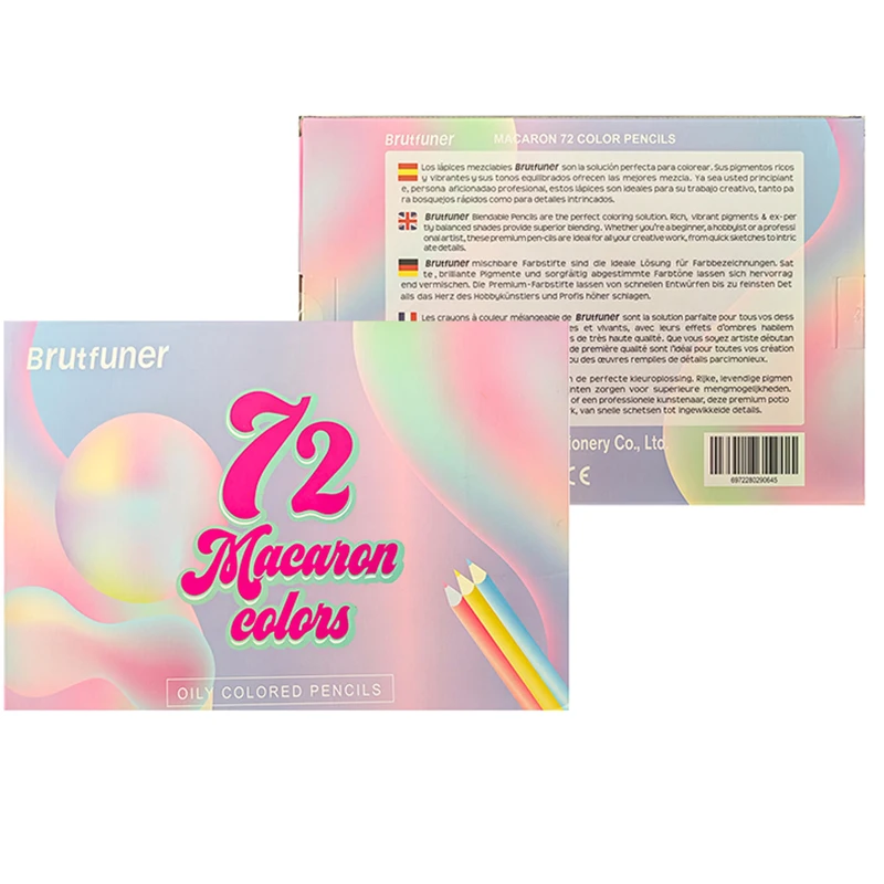 

Новые профессиональные цветные карандаши Brutfuner Macaron 72 цветов, 50/24/12 пастельных цветов, набор карандашей для детей, школьные принадлежности и сталь