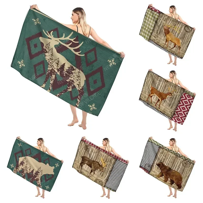 Мягкое банное полотенце в гавайском стиле для взрослых Большое пляжное сауны