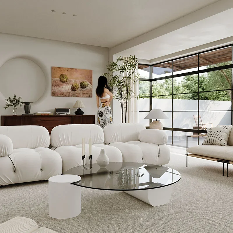 Компактный журнальный столик в скандинавском стиле для гостиной модный