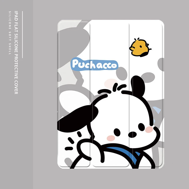 

Sanrio Kawaii похвалка для IPad женский мультяшный милый силиконовый раскладушка Ipad5 6 7 защитный чехол для телефона со слотом для ручки Ins аниме Pro11